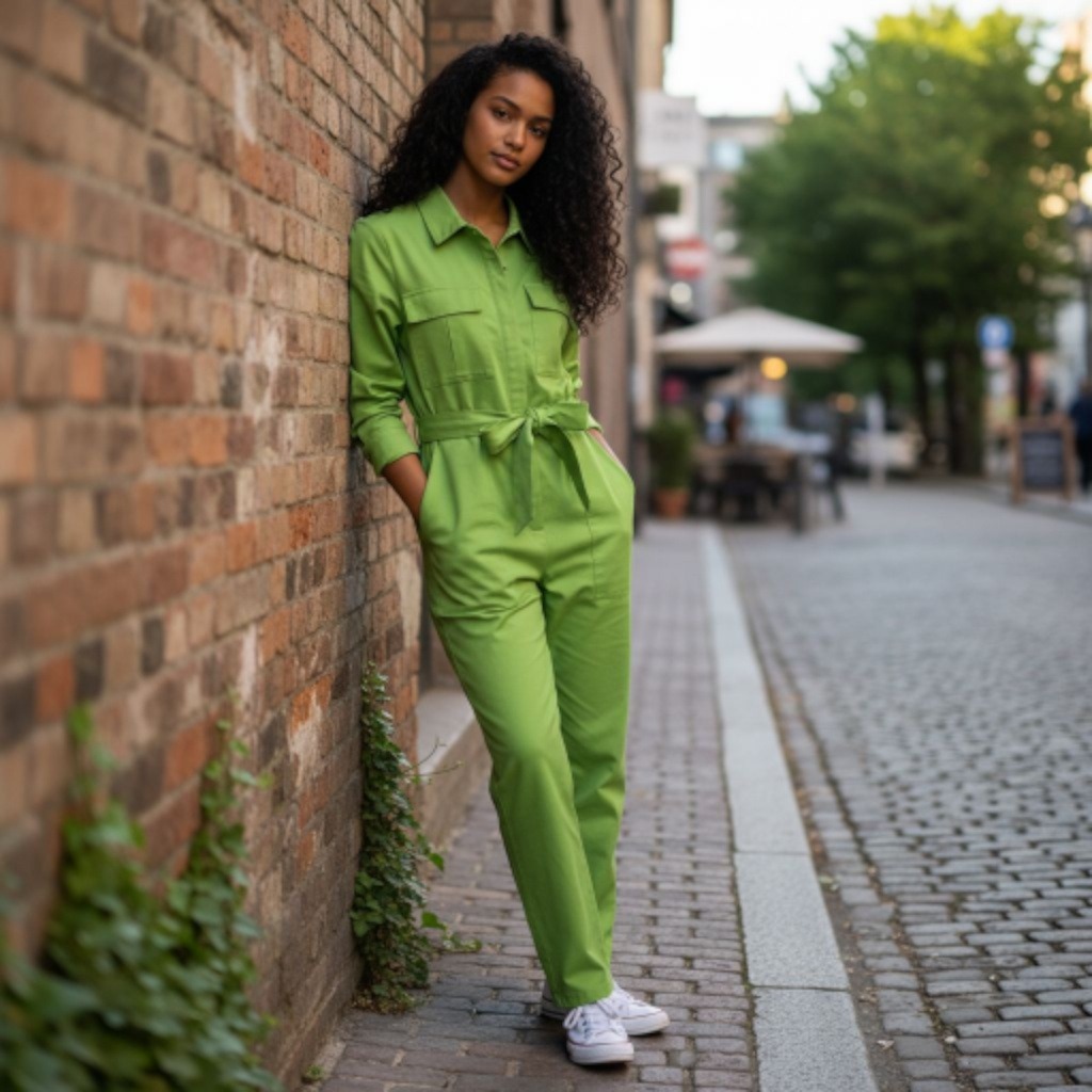 Lita By Ciara Jumpsuit Womens Xs Belted Made Italy Cotton Blend